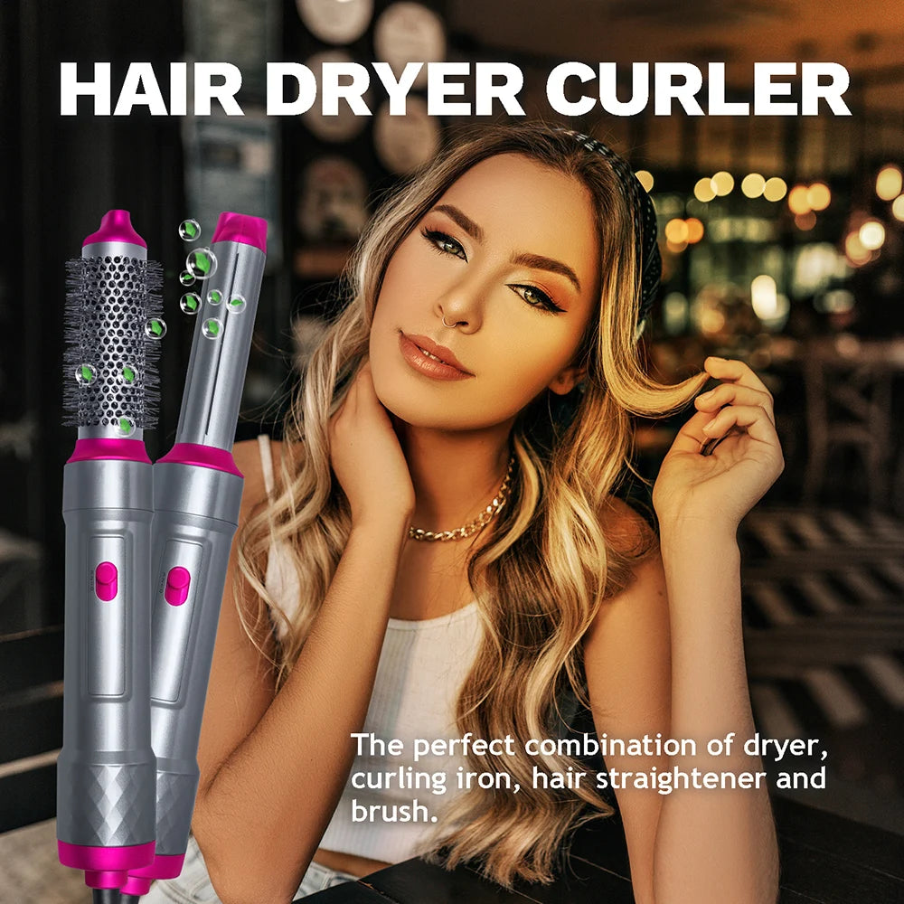 5 in 1 Hair Dryer Brush Powerful Hair Blow Dryer Hot Air Brush Multi-Styler Automatic Hair Curlers Air Styling Curling Iron