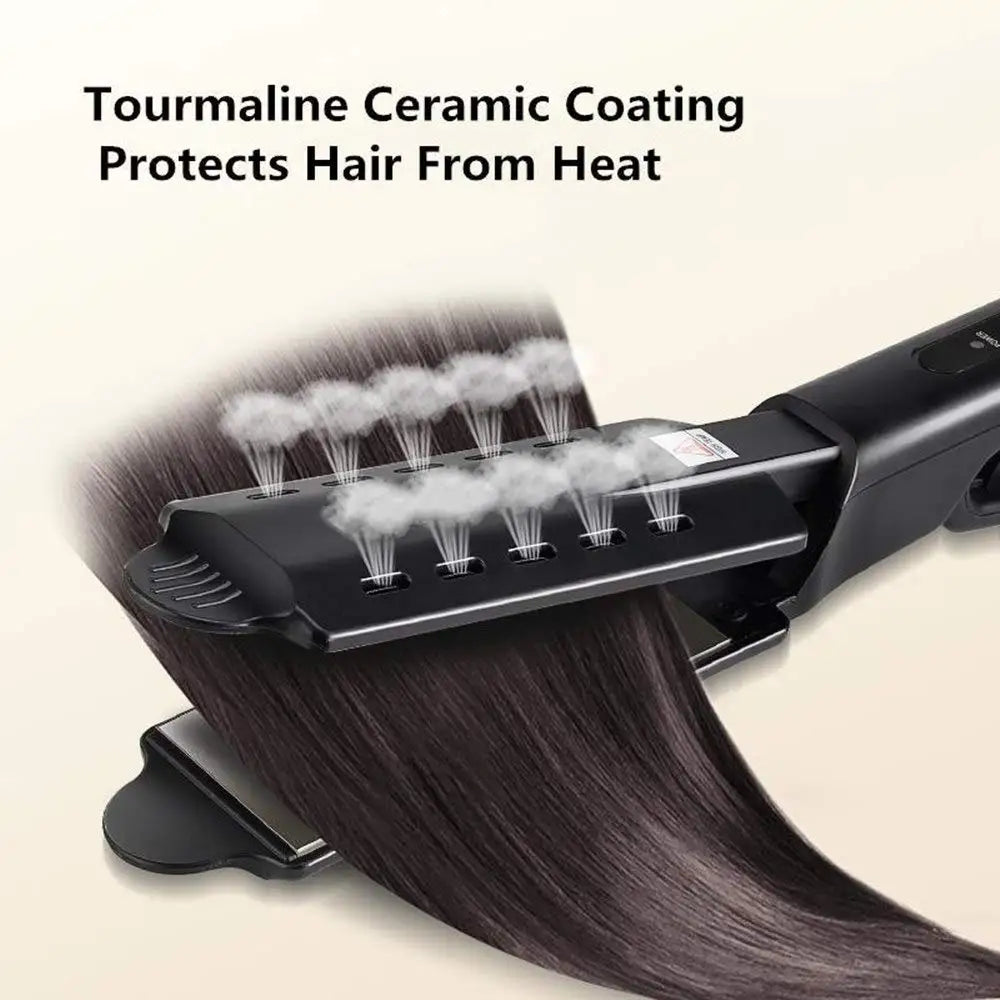 Hair Straightener Four-Gear Tourmaline Ceramic Ion Flat Iron Professional Electric Curler Steam Iron Straight Hair for Women