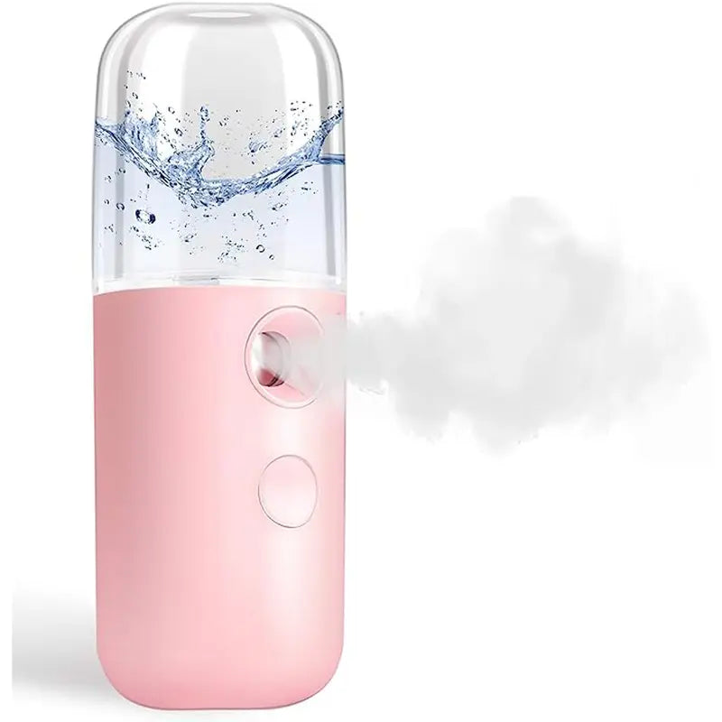 Nano Facial Steamer, Handy Mini Mister, USB Rechargeable Mist Sprayer, 30Ml Visual Water Tank Moisturizing&Hydrating for Face, Daily Makeup, Skin Care, Eyelash Extensions Comfort